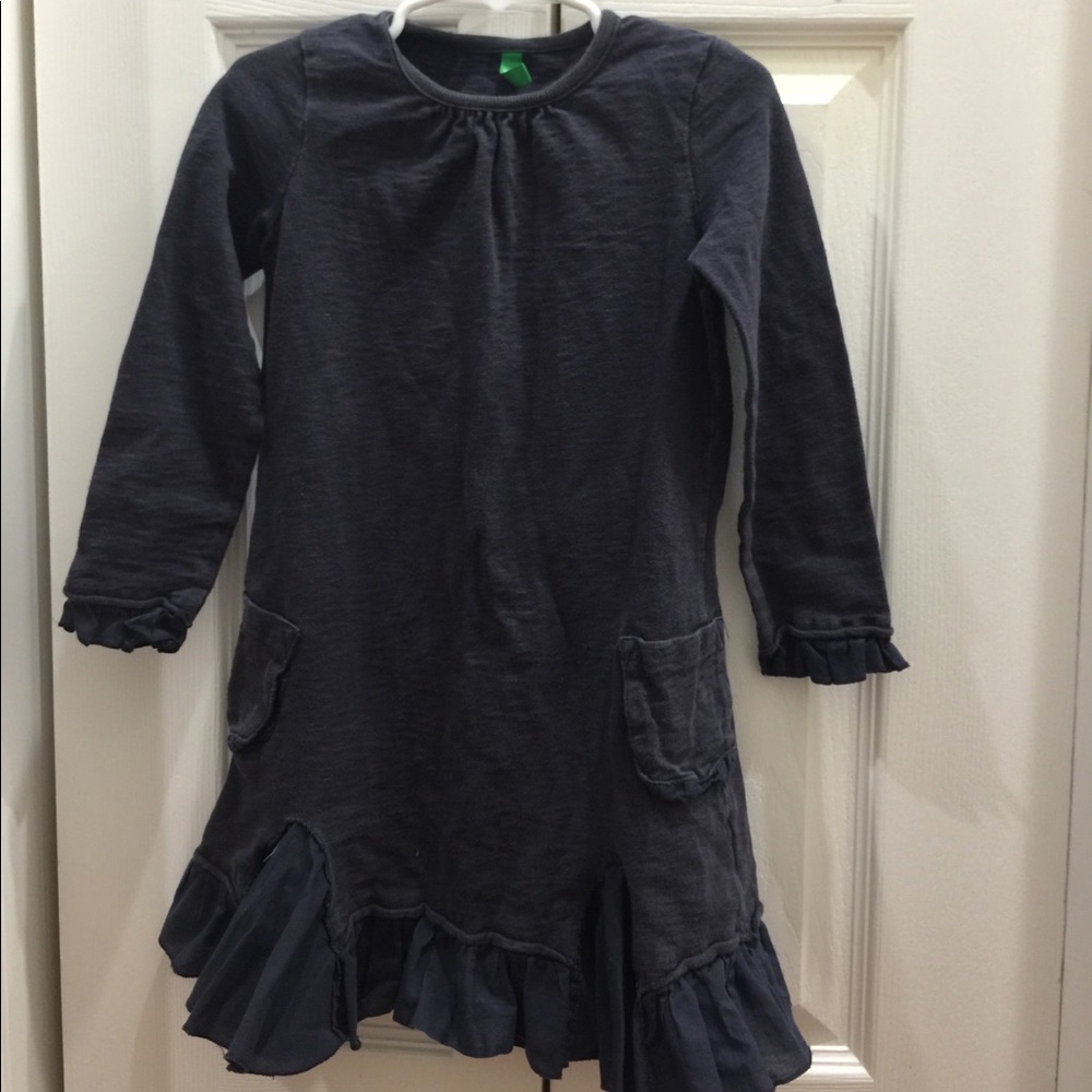 Little girls navy blue dress